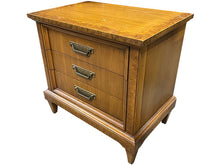 Load image into Gallery viewer, 26&quot; Unfinished 3 Drawer Vintage Single Side Table #07096
