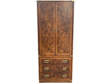 Load image into Gallery viewer, 32&quot; Unfinished 3 Drawer 2 Door Vintage Burlwood Hutch #07191
