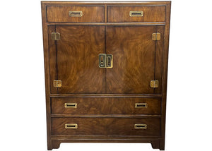 41.5" Unfinished 4 Drawer 2 Door Vintage Hutch #07212