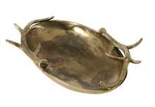 Load image into Gallery viewer, Antler Metal Decorative Bowl
