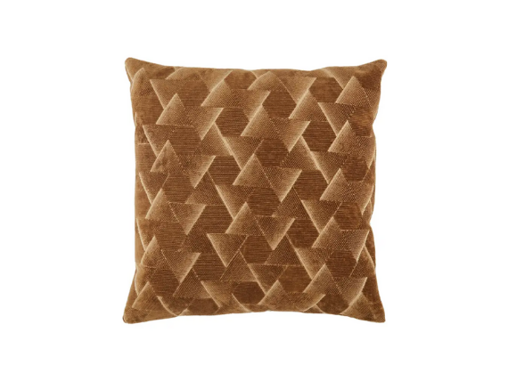 Caramel Geometric Throw Pillow