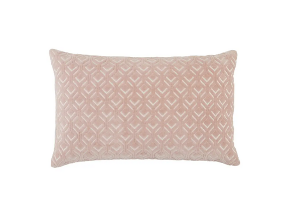 Pink Textured Lumbar Pillow