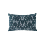 Blue Textured Lumbar Pillow