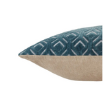 Blue Textured Lumbar Pillow