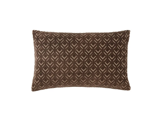 Mocha Textured Lumbar Pillow