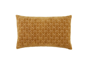 Yellow Textured Lumbar Pillow
