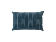 Load image into Gallery viewer, Blue Chevron Lumbar Pillow

