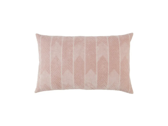Blush Chevron Lumbar Pillow