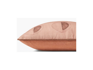 Pink Printed Linen Throw Pillow