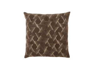Brown Geometric Throw Pillow