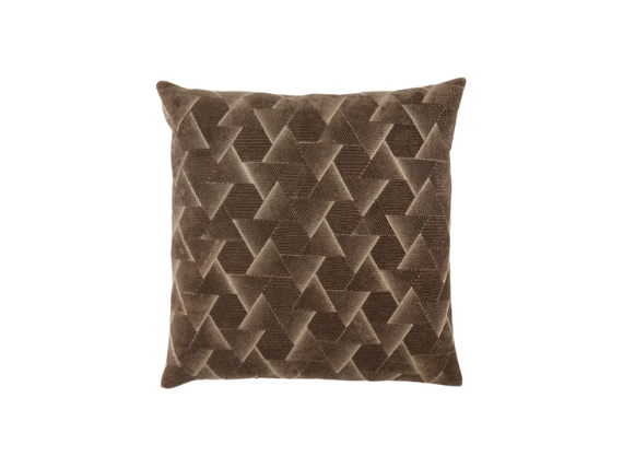 Brown Geometric Throw Pillow